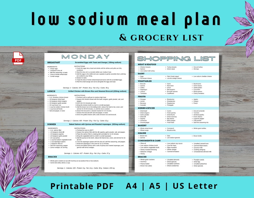 Healthy Meal Options for a Low-Sodium Diet Plan